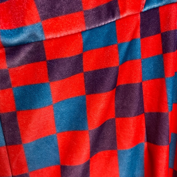 NWOT HUTCH Velvet Check Jumpsuit - Picture 9 of 10